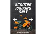 Vianmo Insegna In Legno 40X30 Cm Scooter Parking Only All Others