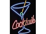 Vianmo Insegna In Legno 40X30 Cm Alkohol Cocktails Neon Strohhalm