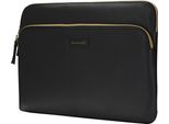 Dbramante1928 Paris+ Sleeve - Custodia Per Laptop 14 Pollici - Custodia Per Laptop - Vera Pelle - Macbook Pro 14 Pollici - Nero Notte