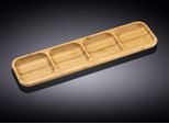 Wilmax Piatto Da Portata In Bambù Con Scomparti, 43 X 11,5 Cm - WL-771225/A