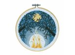 Confezione Da Ricamo A Punto Croce Design Works Con Cerchio Da Ricamo "Campfire"", Schema Contato, Diam. 15 Cm"