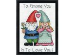 Kit Per Ricamo A Punto Croce Design Works "Gnome Love"", Schema Contato, 13X18 Cm"