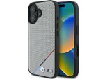Bmw Bmhmp16S23Pupdg Iphone 16 6.1Szary/Grey Custodia Rigida M Linea Tricolore Perforata Magsafe