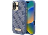 Guess Guhmp16Su4Gprb Iphone 16 6.1 Niebieski/Blu Custodia Rigida 4G Logo Piatto Magsafe