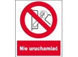 Non Operare - Cartello Di Divieto Per La Salute E La Sicurezza Etichetta Di Avvertimento In Pvc 225X275