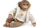 Guca 987 Reborn Monkey - Scimmietta Realistica Con Corpo In Morbido Tessuto - 32 Cm