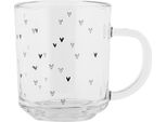 Bicchiere Da Tè Clayre & Eef 200 Ml Vetro Trasparente Herzen