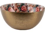 Candeliere Clayre & Eef Ø 14X6 Cm Fiori In Metallo Bianco Color Oro