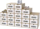 Yuenfong 20 Pezzi Cassettiere Con Finestra - Scatola Per Scarpe In Carta Kraft, Ideale Per Le Scarpe