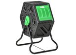 Compostiera Outsunny Da 65 Litri, 60X49X77Cm Girevole E Rapida, In Plastica, Resistente Alle Intemperie Con Sistema Di Ventilazione, Coperchio