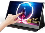 Monitor Touchscreen Portatile, Risoluzione Fhd 15,6", Molteplici Opzioni Di Connessione, Nero, Spina Ue"