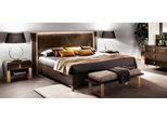 Camera Da Letto Di Design Letto In Pelle 3 Pezzi 2X Comodino Set Letto Classico