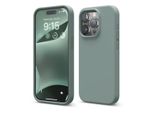 Custodia Elago In Silicone Premium Per Iphone 15 Pro Max Verde Notte
