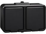 Presa Doppia A Superficie, Ermetica, Nera, IP44, Cedar NT230H05