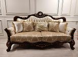 Chesterfield Barocco Tre Posti Divano D'arredo Divani Tessuto Oro Divano