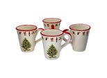 4X Maestro Natale Tazza Da Caffè 340Ml H12Cm In Ceramica Tazze Vin Brulè Tè