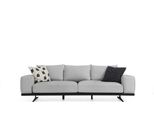 Divano A Due Posti 2 Posti In Tessuto Grigio Design Moderno Soggiorno Poliestere