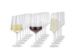 Leonardo Gläserset Puccini , Klar , Glas , 18-teilig , 57.3x26.9x32.9 cm , Essen & Trinken, Gläser, Gläser-Sets