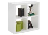Carryhome Raumteiler Style , Weiß , Holzwerkstoff , 77x77x38 cm , Made in EU , Beimöbel erhältlich , Wohnzimmer, Raumteiler & Paravents, Raumteiler