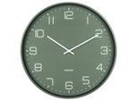 Karlsson Wanduhr Lofty , Grün , Metall , 40x40x4.5 cm , Dekoration, Uhren, Wanduhren