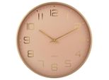 Karlsson Wanduhr Elegance , Gold, Hellbraun , Metall , 40x40x4.2 cm , Dekoration, Uhren, Wanduhren