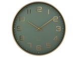 Karlsson Wanduhr Elegance , Gold, Hellgrün , Metall , 40x40x4.2 cm , Dekoration, Uhren, Wanduhren