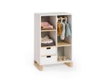 Musterkind Puppenkleiderschrank Viola , weiß/natur/grau , Holz , 20x50x32 cm , EN 71, CE , Spielzeug, Kinderspielzeug, Puppen & Puppenzubehör,