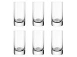 Leonardo Gläserset Easy+ , Klar, Transparent , Glas , 6-teilig , 50 ml , 3.9x7.6x3.9 cm , Essen & Trinken, Gläser, Gläser-Sets