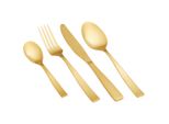 Xxxl Besteckset , Gold , Metall , 16-teilig , 17.5x24x5 cm , Essen & Trinken, Besteck, Besteck-Sets