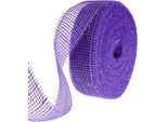 Nastro Di Iuta Viola 5Cm 40M - Nastro Creativo Per Decorazioni E Progetti Fai Da Te