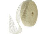 Nastro Di Iuta Sbiancato 5Cm X 40M - Nastro Decorativo Naturale Per Bricolage, Decorazioni Vintage E Decorazioni Da Tavola
