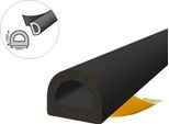 Guarnizione Per Finestre Guarnizione Per Porte Guarnizione In Gomma Epdm Profilo D 9×7,5 Mm 40 M Autoadesiva Nero