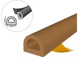 Guarnizione Per Finestra Guarnizione Per Porta Guarnizione In Gomma Epdm Profilo D 9×7,5 Mm 20 M Autoadesiva Marrone