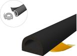 Guarnizione Per Finestra Guarnizione Per Porta Guarnizione In Gomma Epdm Profilo D 21×15 Mm 5M Nero Autoadesivo