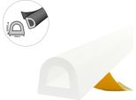 Guarnizione Per Finestra Guarnizione Per Porta Guarnizione In Gomma Epdm Profilo D 14×12 Mm 20 M Bianco Autoadesivo