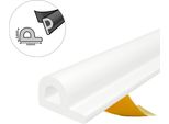 Guarnizione Per Finestre Guarnizione Per Porte Guarnizione In Gomma Epdm Profilo P 9×5,5 Mm 50 M Bianco Autoadesivo