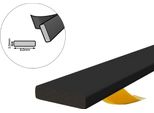 Guarnizione Per Finestre Guarnizione Per Porte Guarnizione In Gomma Epdm Profilo I 8×2 Mm 50 M Nero Autoadesivo