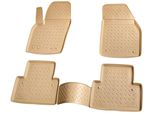 Tappetini In Gomma 3D Per Volvo S40 | V50 | Bj 2004-2012 | Beige Con Bordo