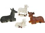 Set Di Animali Natalizi Per Culla 4 Figure In Poliresina