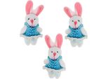 Ciondolo Coniglietto 5,5Cm Blu 9Pcs Decorazione Pasquale Tessuto Coniglietto Decorazione Ciondolo