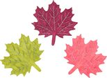 Foglie D'acero Decorative In Legno Colorate 4 Cm 72 Pezzi - Decorazioni Autunnali, 72 Pezzi
