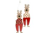Appendere Renne In Legno Decorazioni Natalizie Decorazioni Per L'albero Di Natale Avvento H13Cm 8Pcs Set