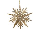 Fiocco Di Neve Effetto 3D Oro 16 Cm Decorazione Natalizia Pendente Set Da 2, 2 Pezzi