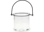 Elegante Lanterna Da Appendere In Vetro Con Staffa In Metallo, Set Da 2 Pezzi Ø12 Cm, 2 Pezzi