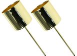 Portacandele Dorati Set Di 4 Candele A Bastoncino Ø3,5 Cm H4 Cm