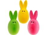Miscela Di Uova Di Pasqua Con Orecchie Da Coniglietto, Decorazione Pasquale Colorata, Set Di 6 Pezzi Di Decorazione Pasquale In Giallo, Verde, Rosa