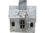 Lanterna Casa Metallo Shabby Chic Bianco Ruggine Vintage Portacandele Decorazione H11Cm