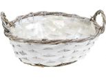 Cestino Per Piante Cestino Decorativo Bianco Con Manici 25 Cm