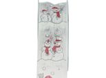 Nastro Regalo Natale Pupazzo Di Neve Inverno Rosso Bianco 40Mm 15M - Nastro Decorativo Per Idee Di Bricolage E Decorazioni Natalizie