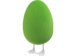 Uovo Di Pasqua Con Piedi Decorativo Uovo Floccato Verde Decorazione Finestra Manichino Pasquale 25Cm